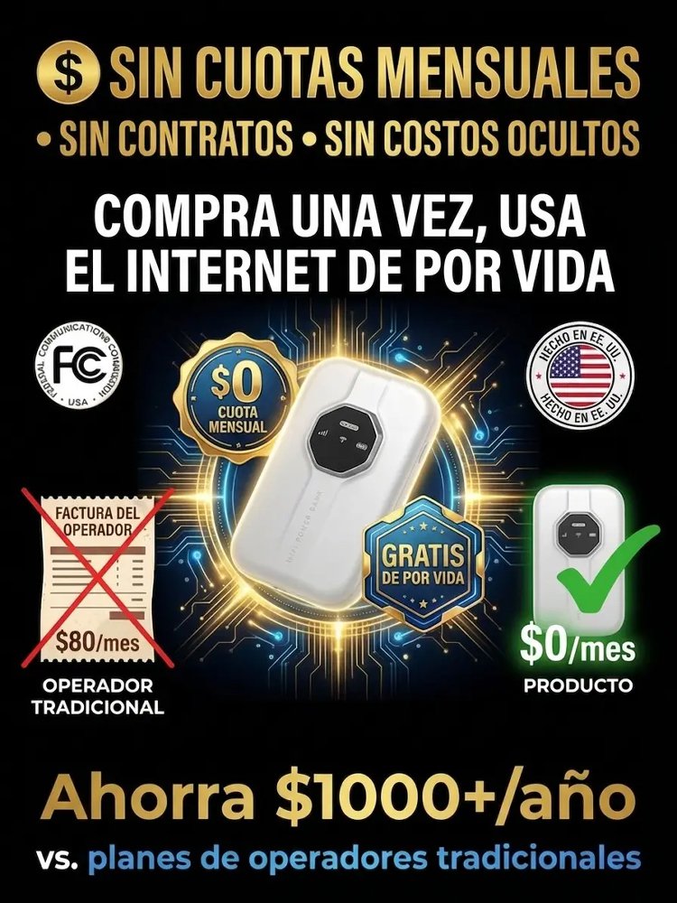 WiFi portátil universal global, gratis de por vida