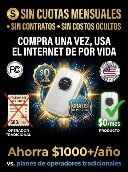 WiFi portátil universal global, gratis de por vida